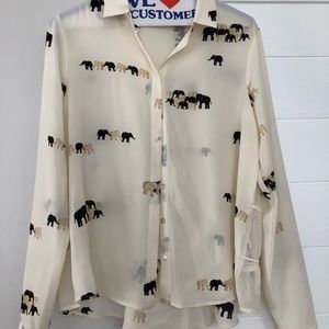 Zara printed blouse